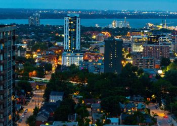 A photo of downtown Hamilton, Ontario Canada.