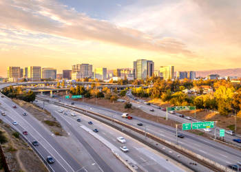 A photo of downtown San Jose, California.