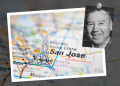 A map of San Jose, California with an inset picture of Joseph Cerrito.