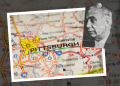 A map of Pittsburgh with an inset picture of John LaRocca.