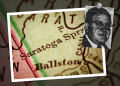 A picture of Saratoga Springs on the map with an inset picture of Doc Farone.