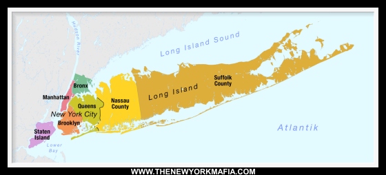 A map of Long Island, New York