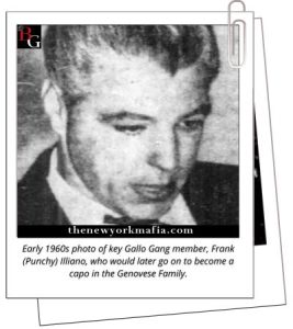 Early 1960s photo of key Gallo Gang member, Frank (Punchy) Illiano, who would later go on to become a capo in the Genovese Family.