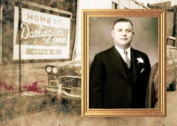 Salvatore Scro with a backdrop of his Darling Ice Cream Company.