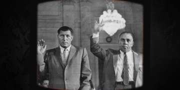 Raffaele Quasarano and Salvatore Finazzo are sworn in before a U.S. Senate Hearing.