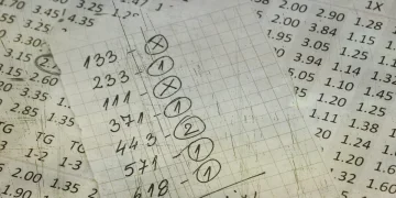 A photo of a bookmakeing slip.