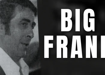 A photo of DeCavalcante mobster Big Frank Cocchiaro with the words next to it: "Big Frank"