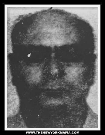 A mugshot of Canadian mobster Giuseppe Cotroni set on a signature Button Guys background with the words: "www.thenewyorkmafia.com".