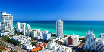 An oceanside photo of Miami.